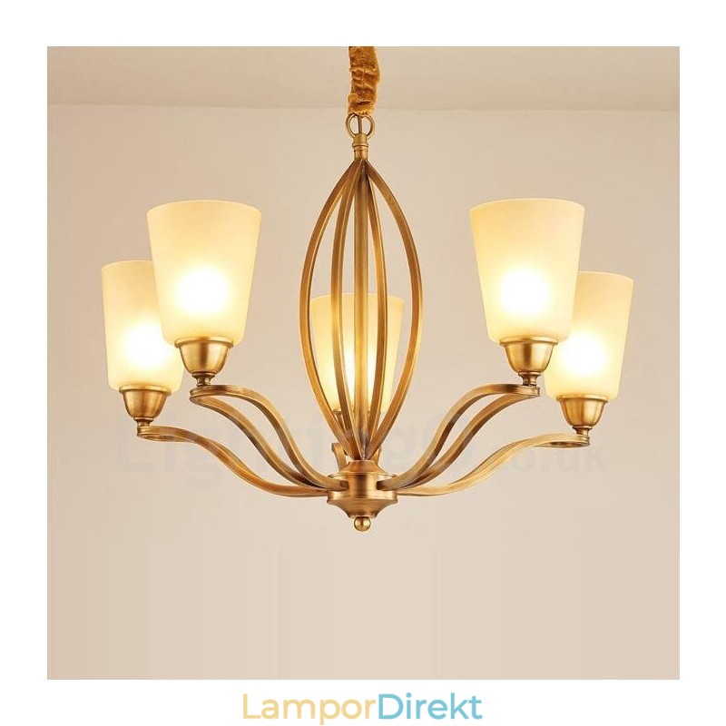 Light Rustic Lodge Integrerad Metallkrona