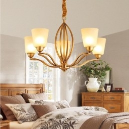 Light Rustic Lodge Integrerad Metallkrona