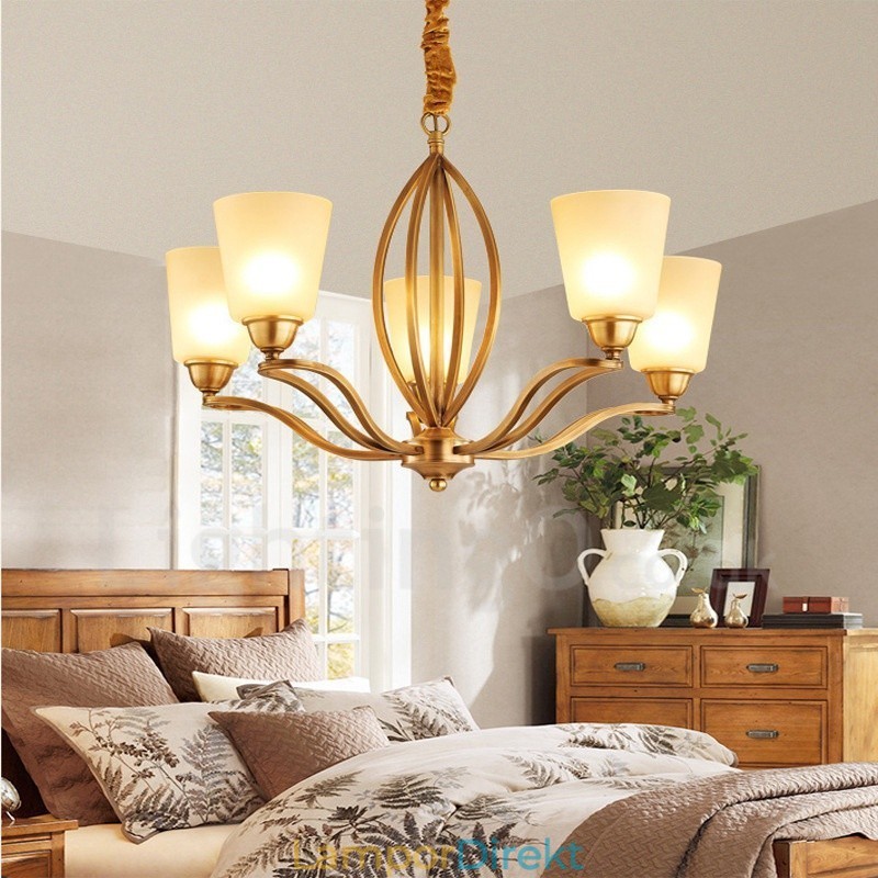 Light Rustic Lodge Integrerad Metallkrona