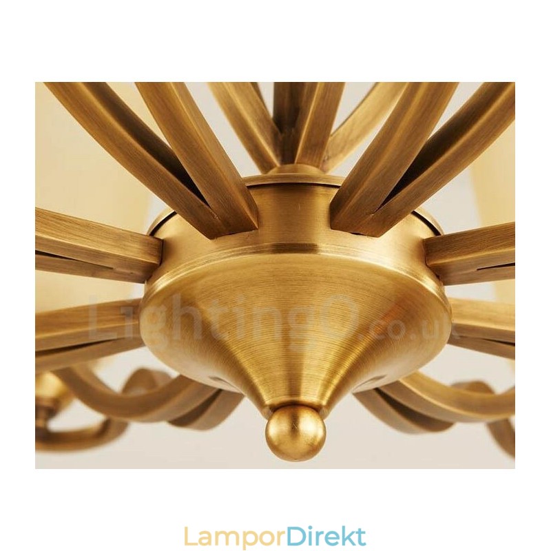 Light Rustic Lodge Integrerad Metallkrona
