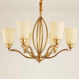 6 Light Rustic Lodge Integrerad Metallkrona