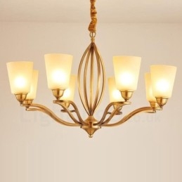 8 Light Rustic Lodge Integrerad Metallkrona