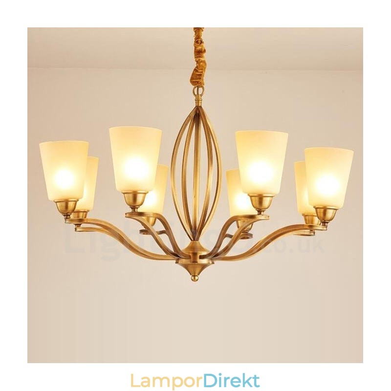 8 Light Rustic Lodge Integrerad Metallkrona