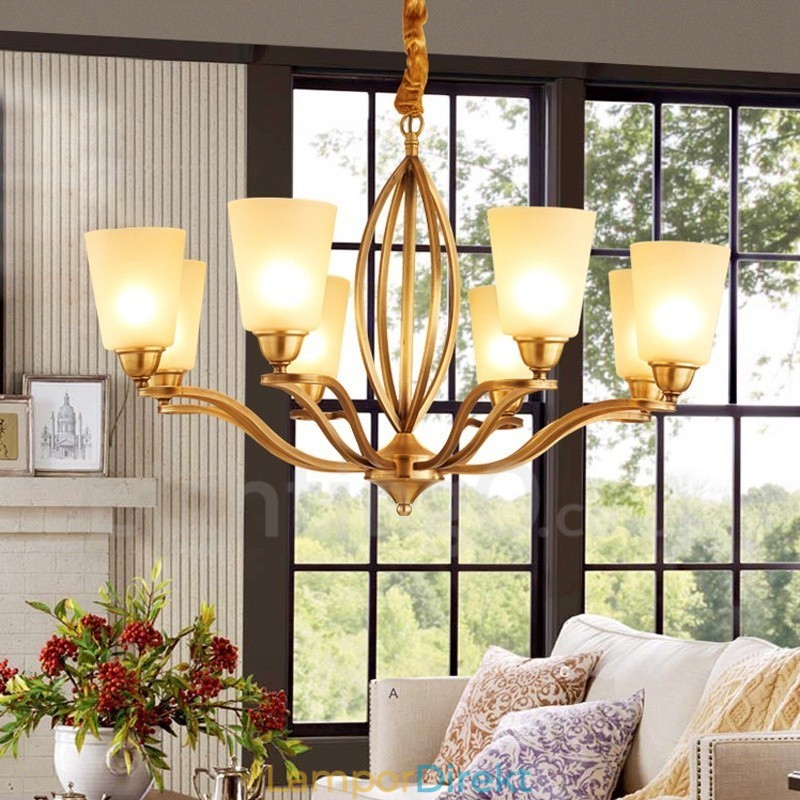 8 Light Rustic Lodge Integrerad Metallkrona