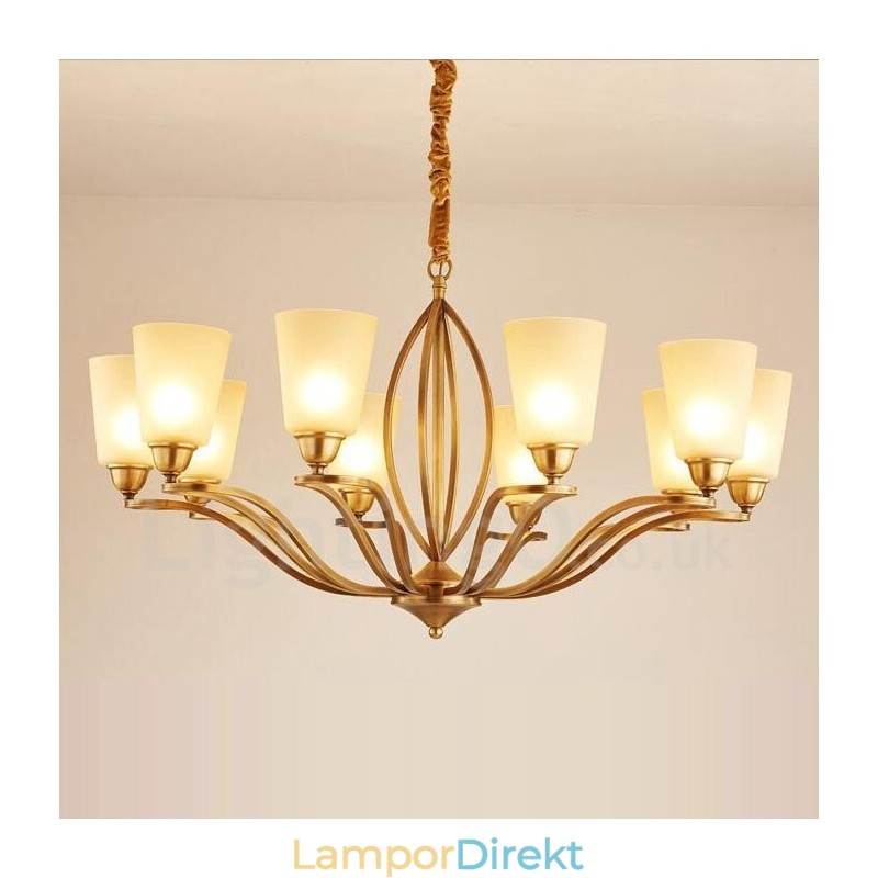 10 Light Rustic Lodge Integrerad Metallkrona