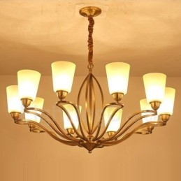 10 Light Rustic Lodge Integrerad Metallkrona
