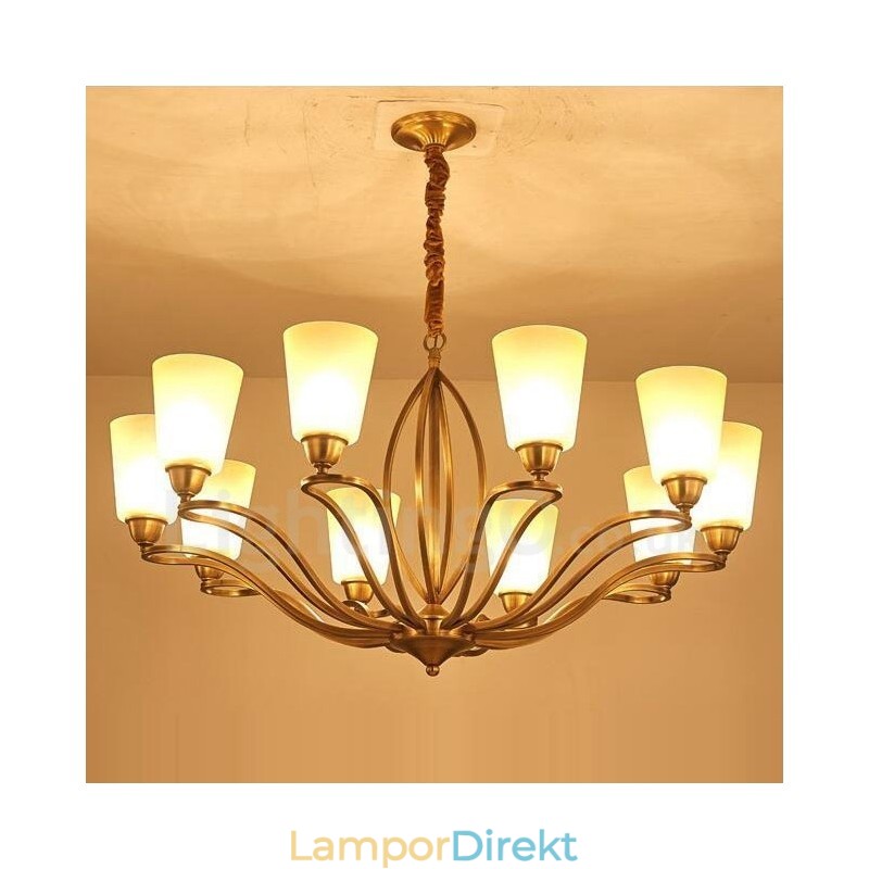 10 Light Rustic Lodge Integrerad Metallkrona