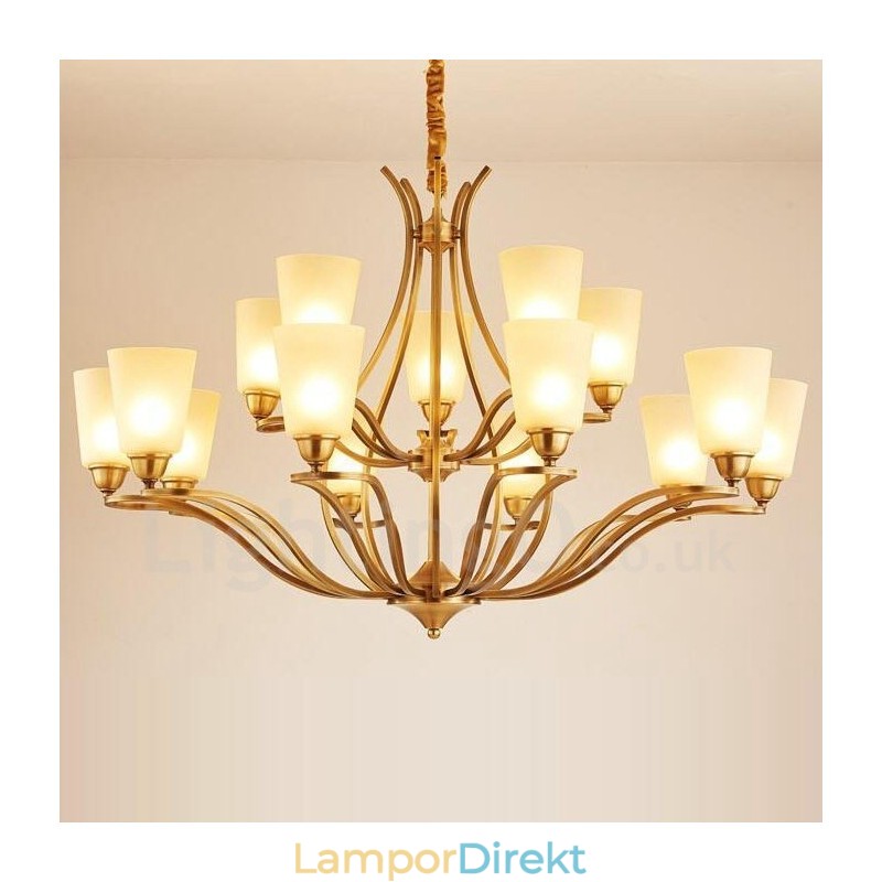 15 Light Rustic Lodge Integrerad Metallkrona