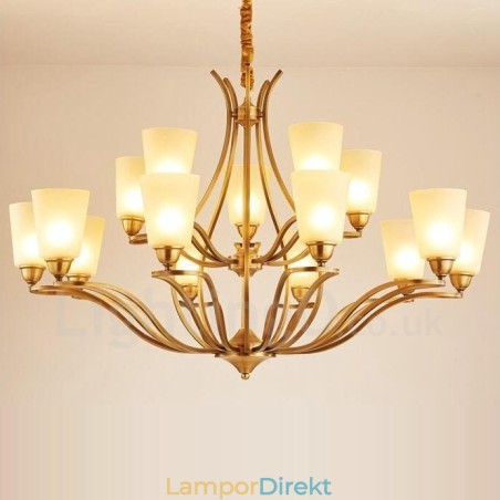 15 Light Rustic Lodge Integrerad Metallkrona