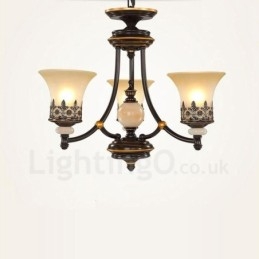 3 Ljus Traditionell Klassisk Integrerad Metallkrona