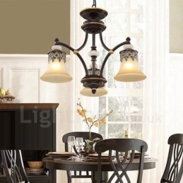 3 Ljus Traditionell Klassisk Integrerad Metallkrona