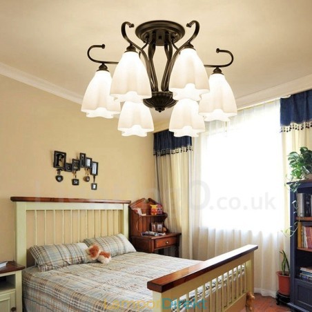 6 Light Rustic Lodge Integrerad Ljuskrona 6 Light Rustic Lodge Integrerad Ljuskrona