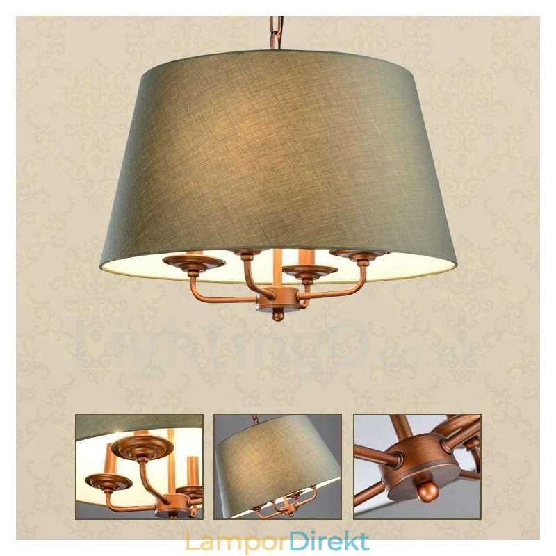 Light Rustic Lodge Integrerad Metallkrona