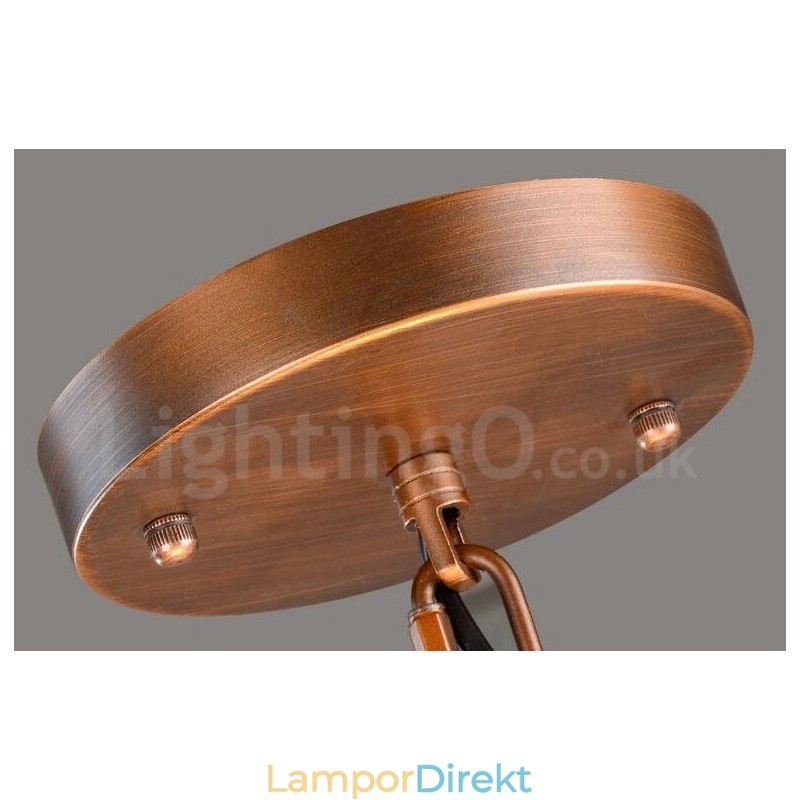 Light Rustic Lodge Integrerad Metallkrona