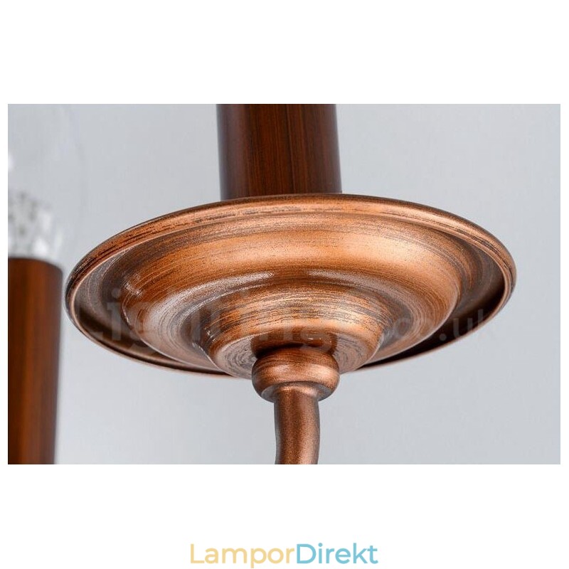 Light Rustic Lodge Integrerad Metallkrona