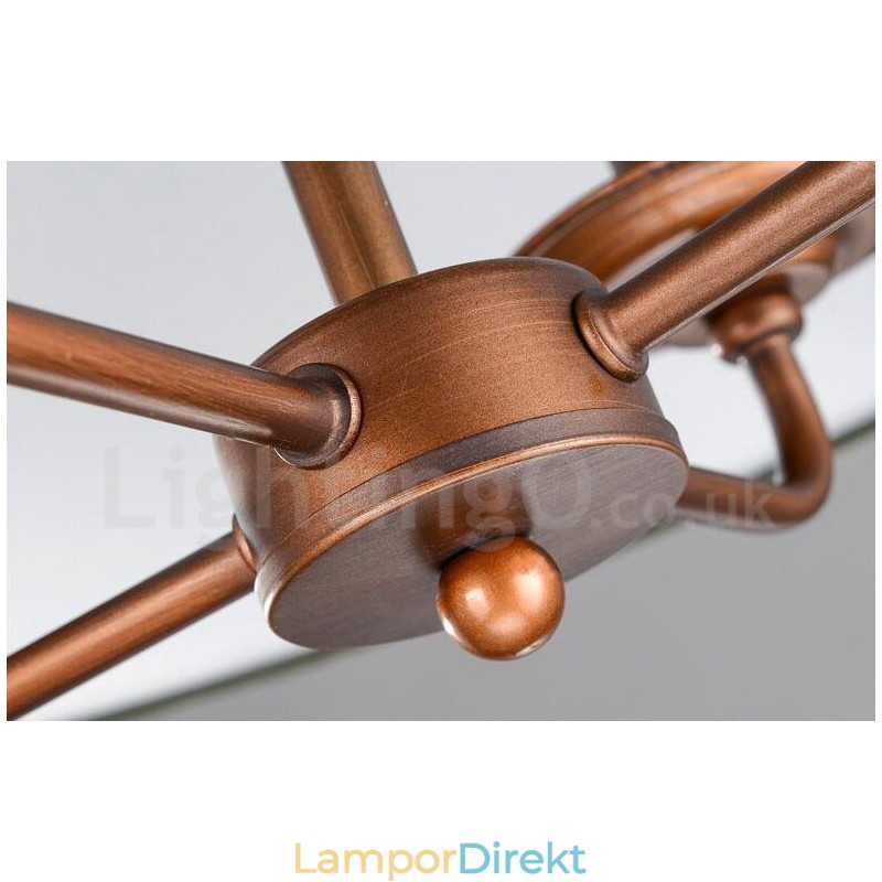 Light Rustic Lodge Integrerad Metallkrona