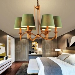 6 Light Rustic Lodge Integrerad Metallkrona