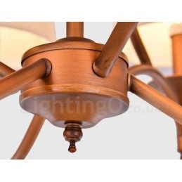 6 Light Rustic Lodge Integrerad Metallkrona