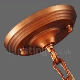6 Light Rustic Lodge Integrerad Metallkrona
