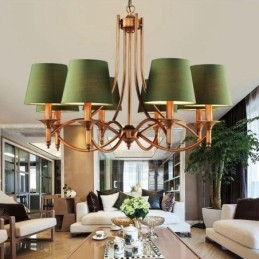 8 Light Rustic Lodge Integrerad Metallkrona