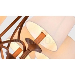 8 Light Rustic Lodge Integrerad Metallkrona