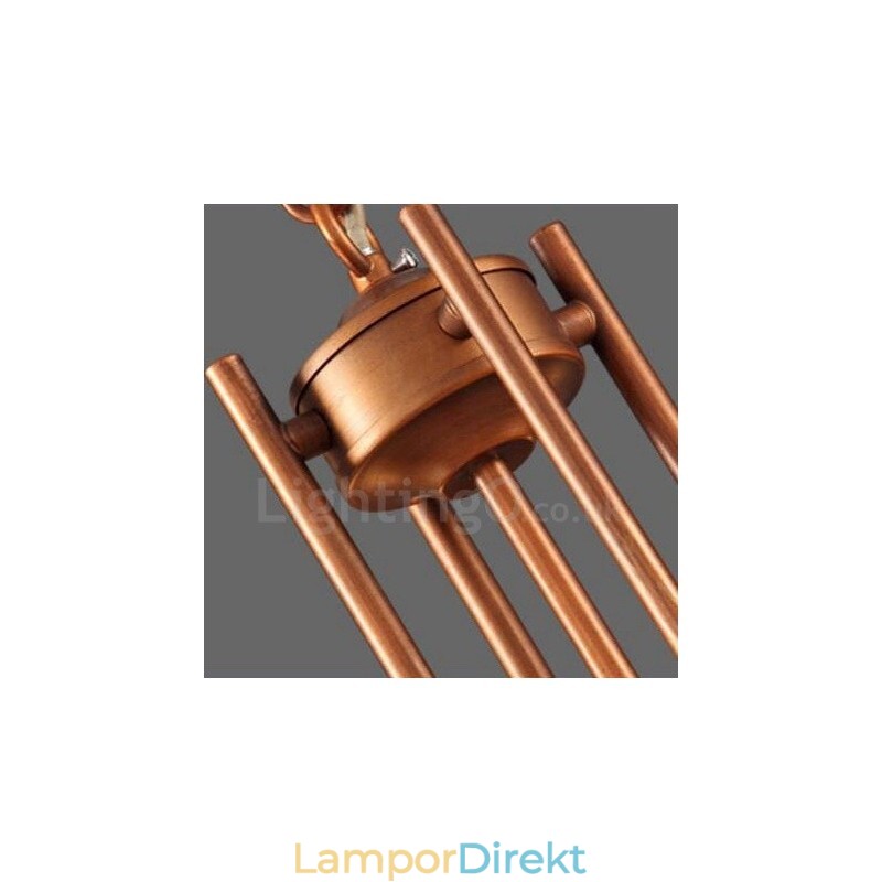 8 Light Rustic Lodge Integrerad Metallkrona