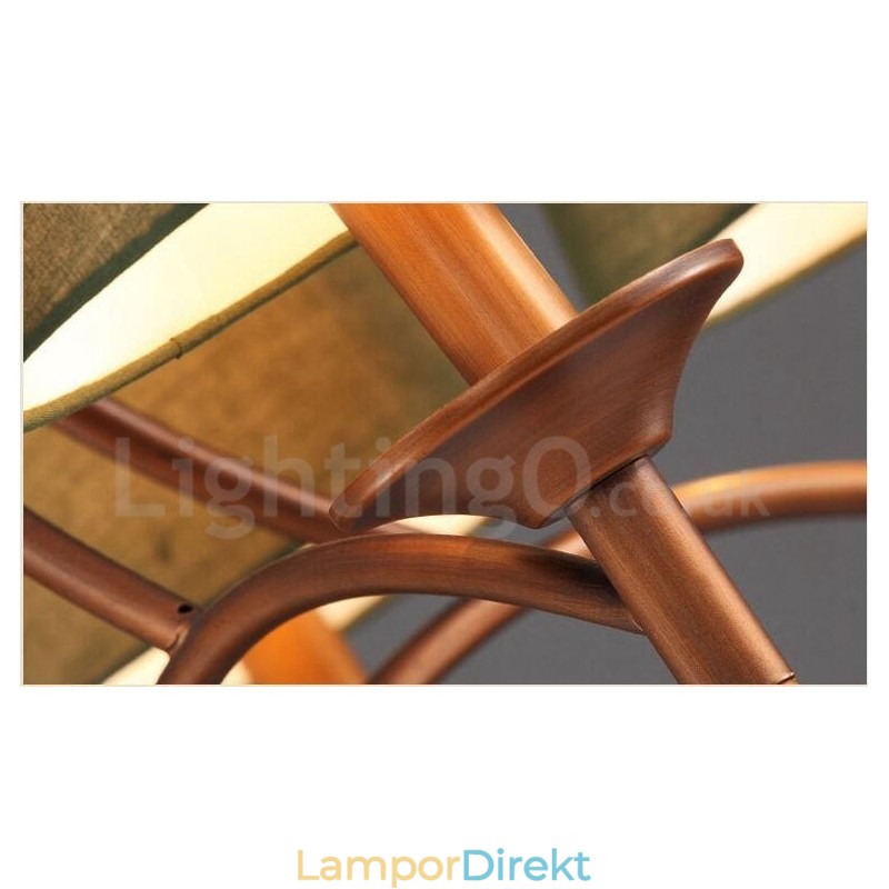 8 Light Rustic Lodge Integrerad Metallkrona