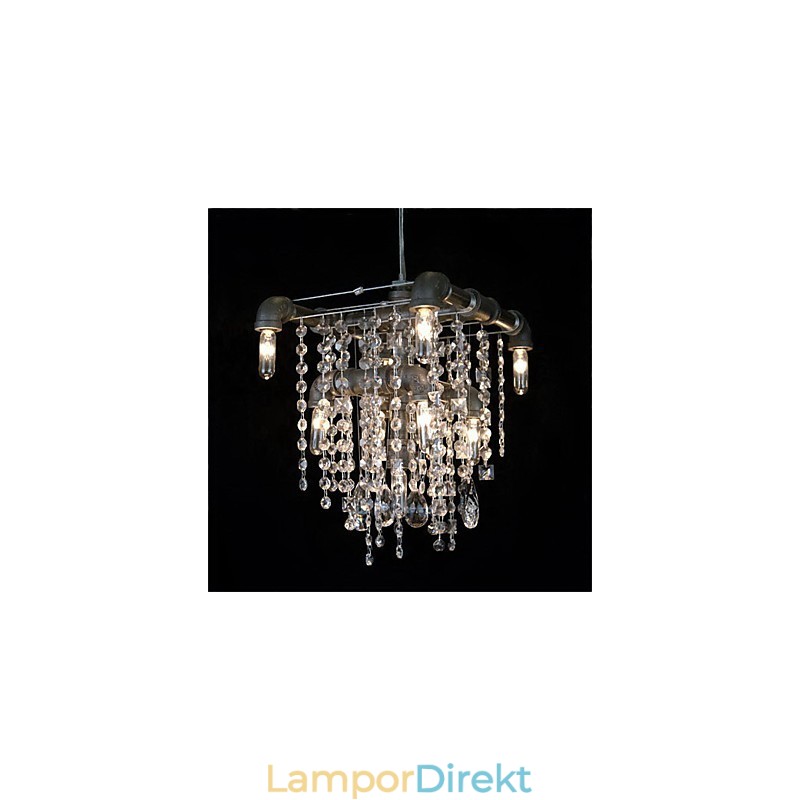 Nordamerikansk Stil Karakteristisk Crystal 9 Ljus Ljuskrona I Rördesign