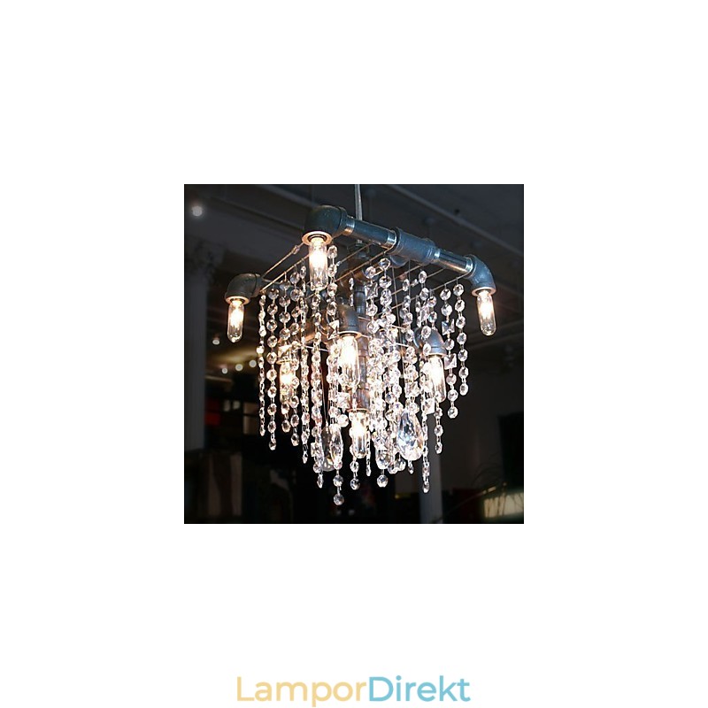 Nordamerikansk Stil Karakteristisk Crystal 9 Ljus Ljuskrona I Rördesign