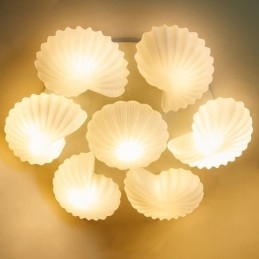 7 Ljus Traditionell Klassisk Integrerad Ljuskrona Med Glasskärm