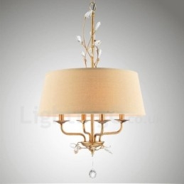 Light Rustic Lodge Integrerad Metallkrona