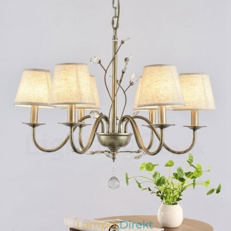 6 Light Rustic Lodge Integrerad Metallkrona 6 Light Rustic Lodge Integrerad Metallkrona