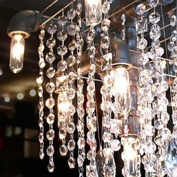 Nordamerikansk Stil Karakteristisk Crystal 9 Ljus Ljuskrona I Rördesign