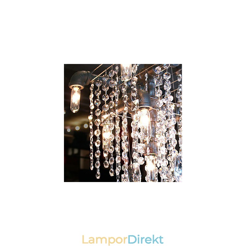 Nordamerikansk Stil Karakteristisk Crystal 9 Ljus Ljuskrona I Rördesign