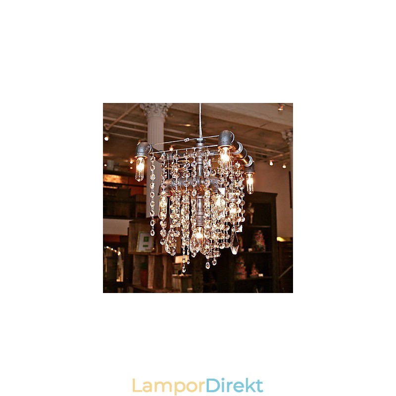 Nordamerikansk Stil Karakteristisk Crystal 9 Ljus Ljuskrona I Rördesign