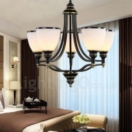 Light Rustic Lodge Integrerad Metallkrona