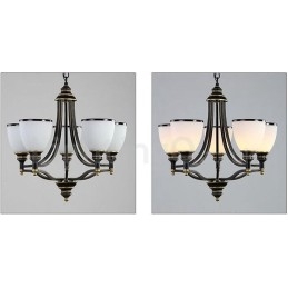 Light Rustic Lodge Integrerad Metallkrona