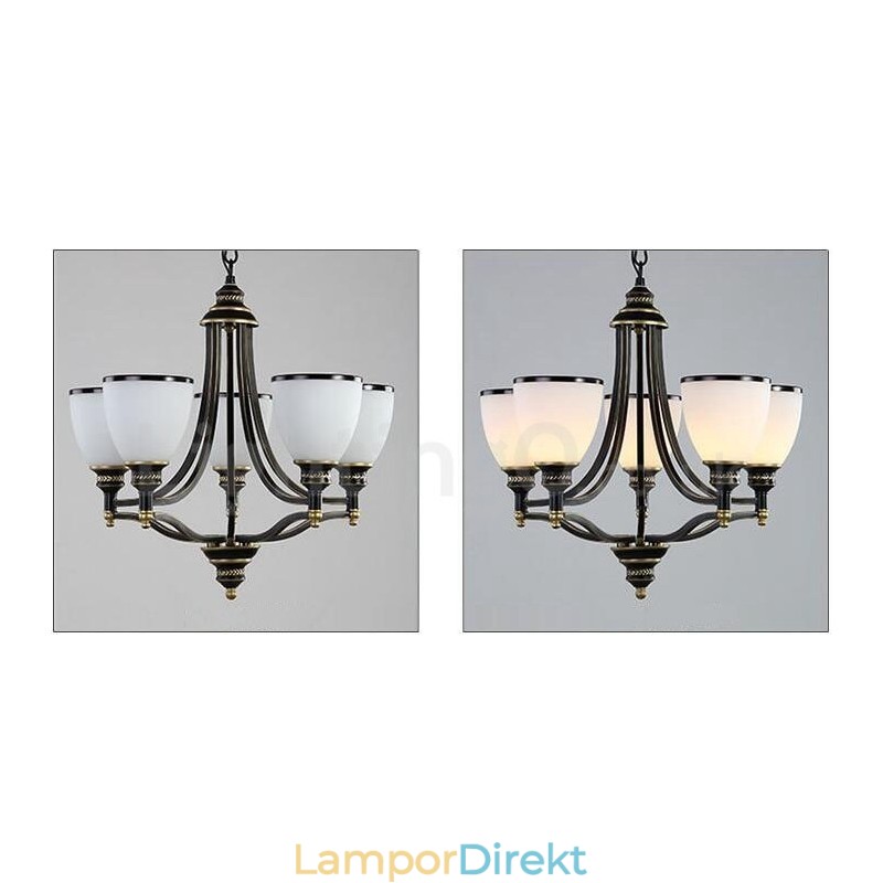Light Rustic Lodge Integrerad Metallkrona