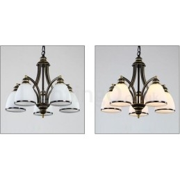 Light Rustic Lodge Integrerad Metallkrona
