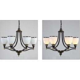 6 Light Rustic Lodge Integrerad Metallkrona