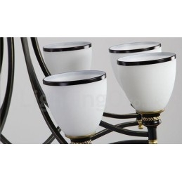 8 Light Rustic Lodge Integrerad Metallkrona