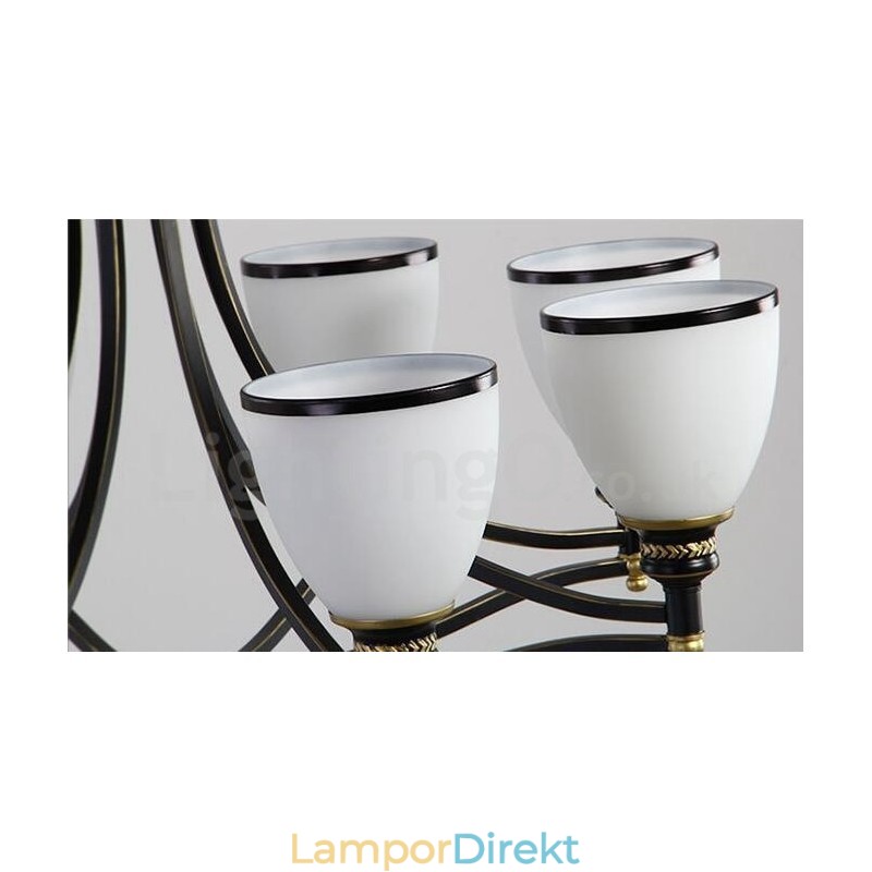 8 Light Rustic Lodge Integrerad Metallkrona