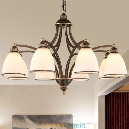 8 Light Rustic Lodge Integrerad Metallkrona 8 Light Rustic Lodge Integrerad Metallkrona