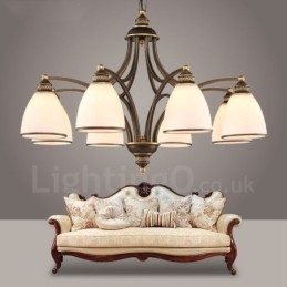 8 Light Rustic Lodge Integrerad Metallkrona