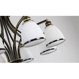 8 Light Rustic Lodge Integrerad Metallkrona