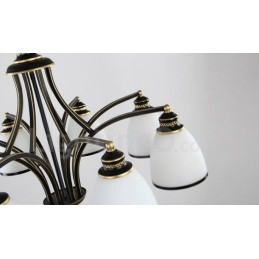 8 Light Rustic Lodge Integrerad Metallkrona