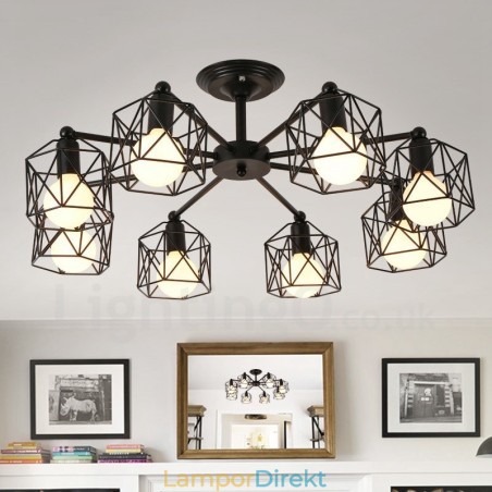 8 Light Rustic Lodge Integrerad Ljuskrona 8 Light Rustic Lodge Integrerad Ljuskrona