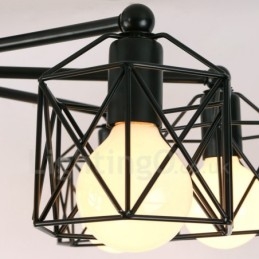 8 Light Rustic Lodge Integrerad Ljuskrona