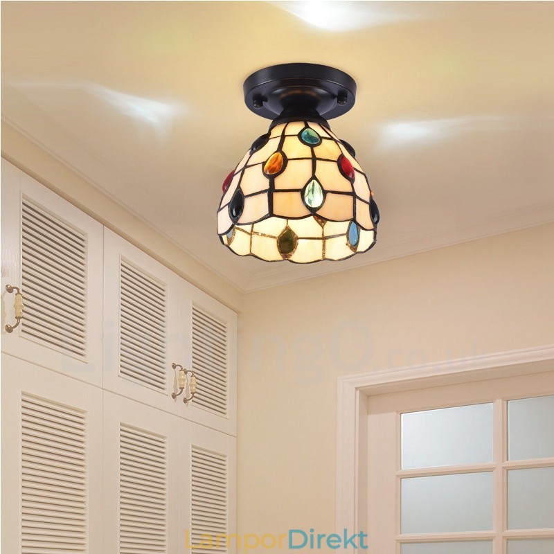 Medelhavsstil Integrerad Flush Mount Light
