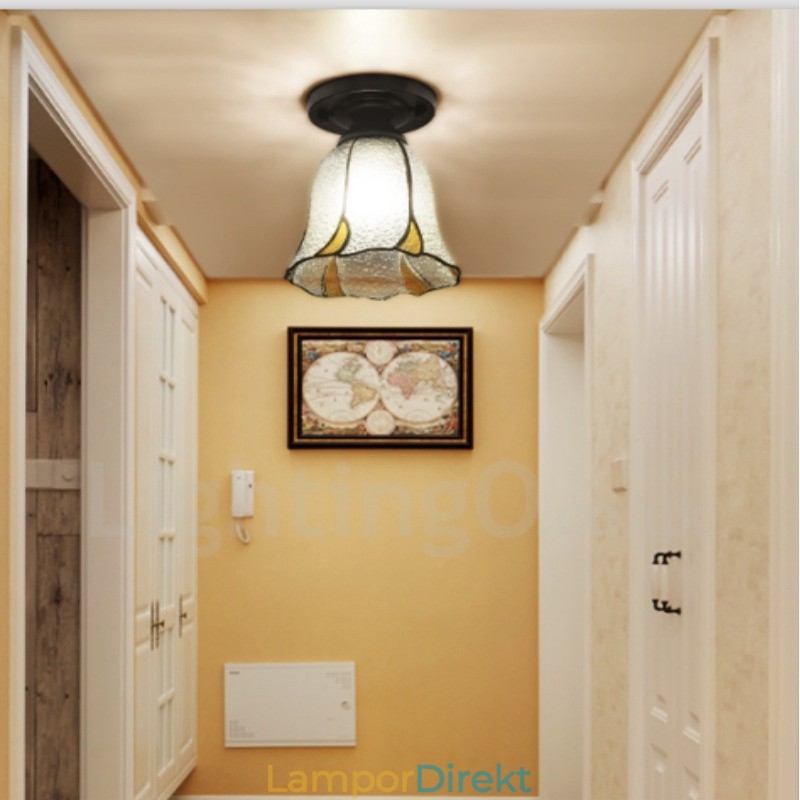 Medelhavsstil Integrerad Flush Mount Light